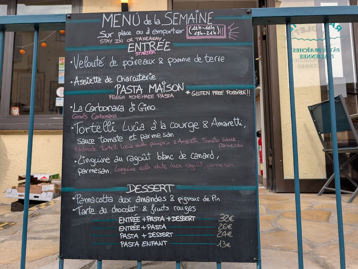 Menu Raviolette - Pastificio - Ristorante Di Pasta - Tourrettes Sur Loup-2