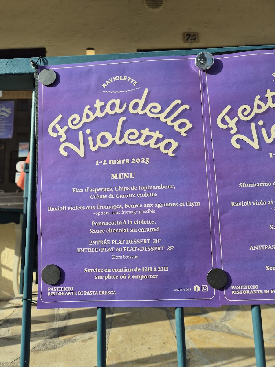 Menu Raviolette - Pastificio - Ristorante Di Pasta - Tourrettes Sur Loup-4